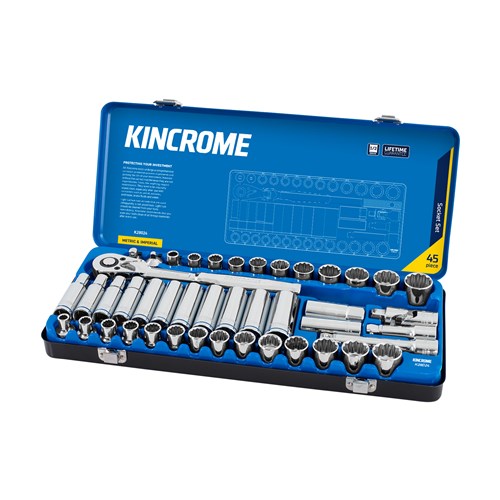 Kincrome K28024 Socket Set 45 Piece 1/2" Drive - Metric & Imperial