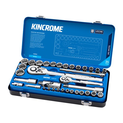 Kincrome K28030 Socket Set 35 Piece 1/4 & 1/2" Drive - Metric