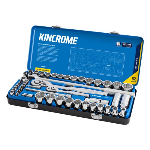 Kincrome K28032 Socket Set 52 Piece 1/4 & 1/2" Drive - Metric & Imperial