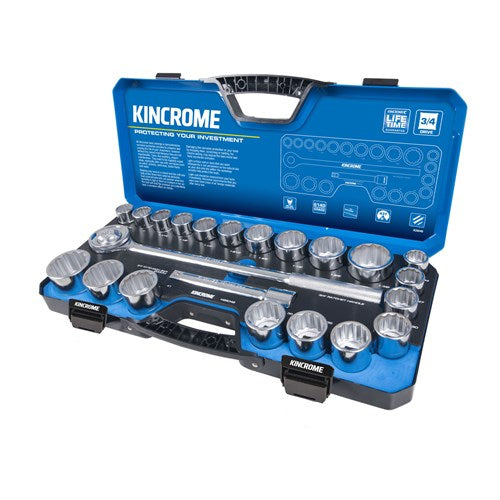 Kincrome K28046 Socket Set 22 Piece 3/4" Drive - Metric & Imperial