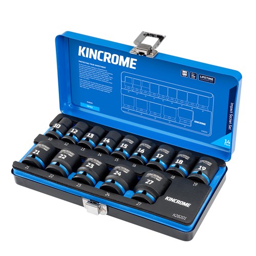 Kincrome K28201 Impact Socket Set 14 Piece 1/2" Drive - Metric