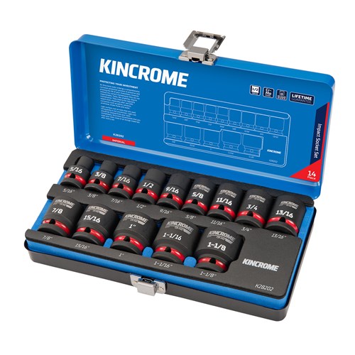 Kincrome K28202 Impact Socket Set 14 Piece 1/2" Drive - Imperial
