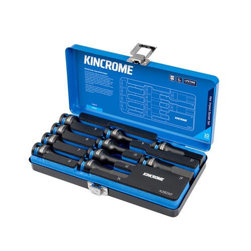 Kincrome K28210 Hex Impact Socket Set 10 Piece 1/2" Drive - Metric