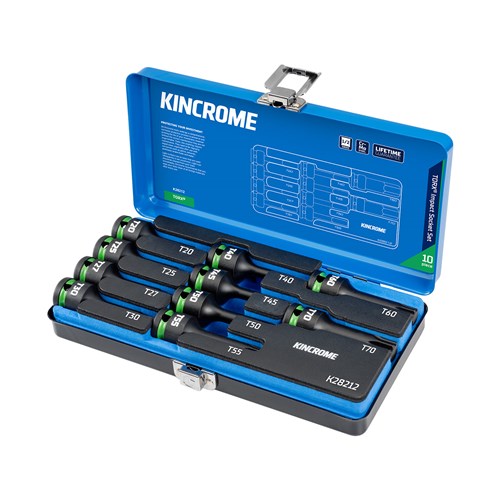 Kincrome K28212 TORX Impact Socket Set 10 Piece 1/2" Drive