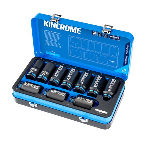 Kincrome K28244 Impact 3/4" Drive Socket Set Deep Metric 10 Piece