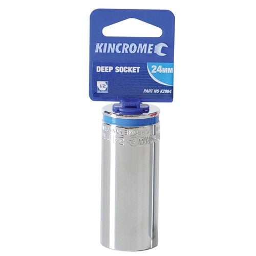 Kincrome K2984 Deep Socket 1/2" Drive 24mm (Mirror Polish)