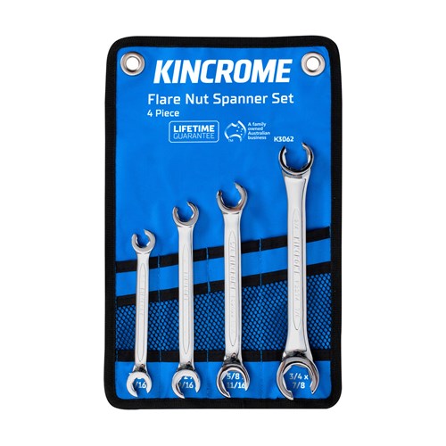 Kincrome K3062 Flare Nut Spanner Set 4 Piece