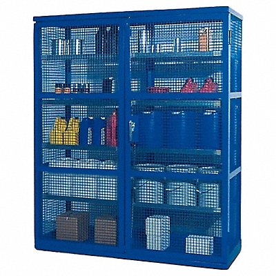 DENIOS K323527 Storage Locker 87 x74 x28 Blue 8Shlv