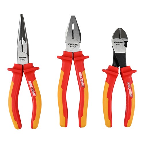 Kincrome K4009 VDE 1,000V Plier Set 3 Piece