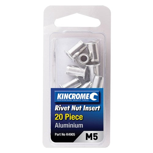 Kincrome K4905 Rivet Nut Insert M5 (Aluminium) - 20 Pack