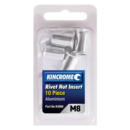 Kincrome K4908 Rivet Nut Insert M8 (Aluminium) - 10 Pack
