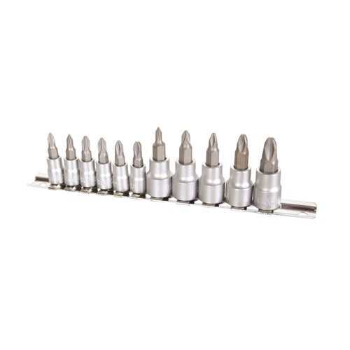 Kincrome K5026 Phillips Socket Set 11 Piece 1/4 & 3/8" Drive