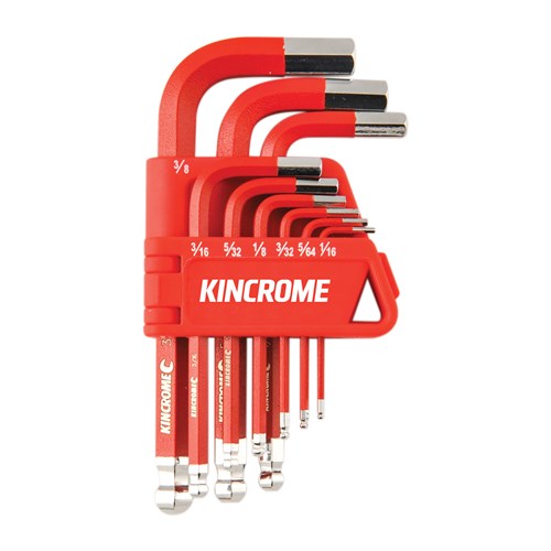 Kincrome K5142 Ball Joint Hex Key & Wrench Set Short Series 9 Piece