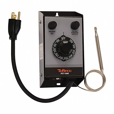 TEMPCO PCT10001 Temperature Contoller Box Analog 120V 15A 60-250F