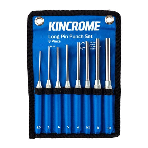 Kincrome K9470 Long Pin Punch Set 8 Piece