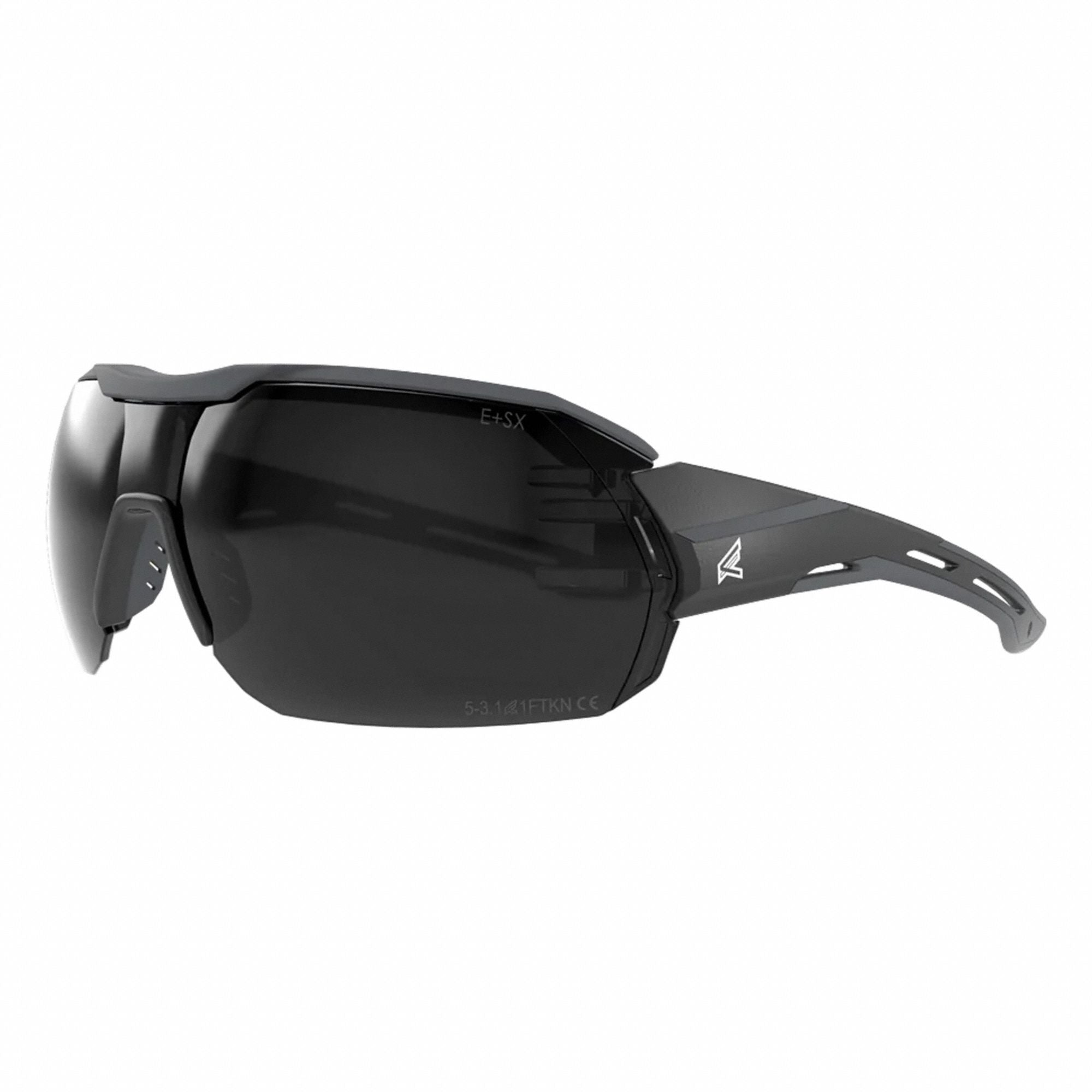EDGE EYEWEAR KB126VS Safety Glasses Smoke VaporShield Blk/Gry