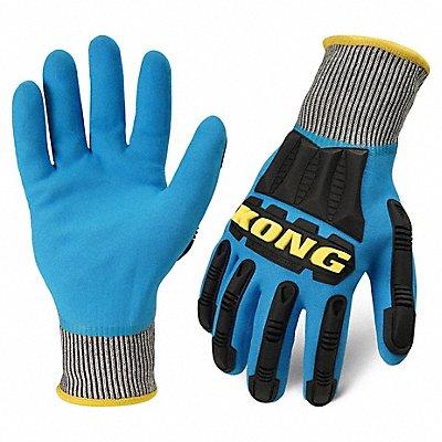 IRONCLAD KKC5BWP04L Knit Work Glove L Blue HPPE PR