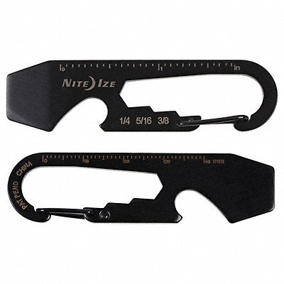 NITE IZE KMT01R3 Carabiner Key Clip Matte 11/16 in Black
