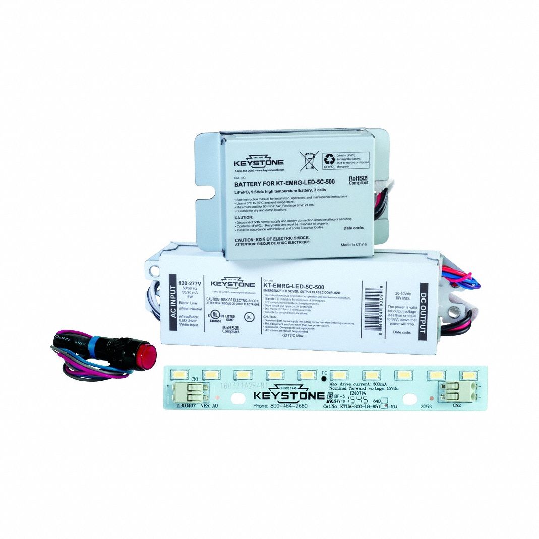 KEYSTONE TECHNOLOGIES KTEMRGLED5C500K1 Emergency LED Backup Kit 5W