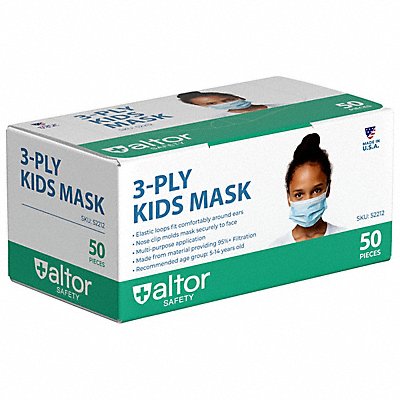 ALTOR SAFETY 52212 Face Masks Children PK50