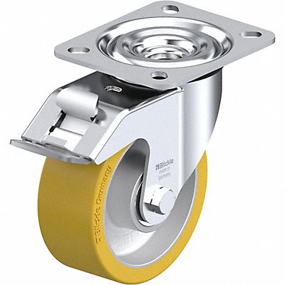 GRAINGER LALTH100KFI Plate Caster Swivel Polyurethane 4 15/16 H
