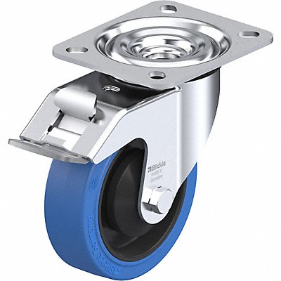 GRAINGER LPOEV100KAFISB Plate Caster Swivel Rubber 4 15/16 H