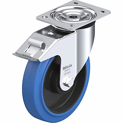 GRAINGER LPOEV200KAFISB Plate Caster Swivel Rubber 9 1/4 H