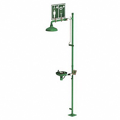 HUGHES SAFETY L18GS34G Drench Shwr w/Face-Eyewash 100.9x10.6in