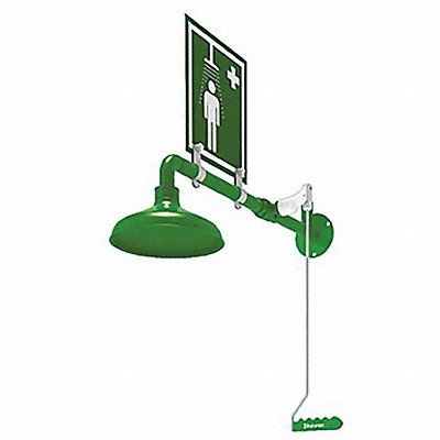 HUGHES SAFETY L23GSH Emergency Shwr Hori Wall Mntng Plate SS