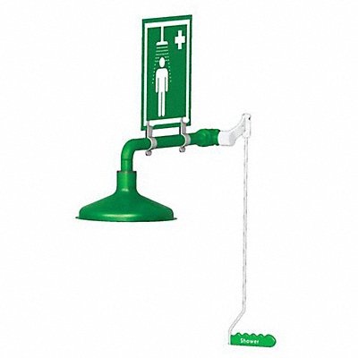 HUGHES SAFETY L23GS Emergency Shower 20 gpm 1in NPT SS