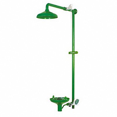 HUGHES SAFETY L33GS34G Drench Shwr w/Face-Eyewash 49.2inx10.6in