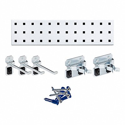 TRITON PRODUCTS LBS18TWHT Pegboard Strip Kt 15 lb 4 1/2 x18 x1/2 in