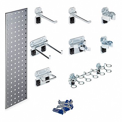TRITON PRODUCTS LBS31TSLV Pegboard Strip Kit 35 lb 9 x32 x1/2 in
