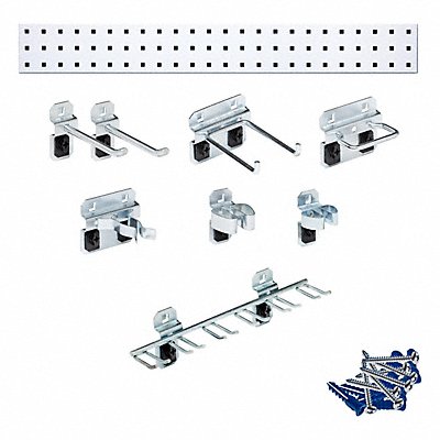 TRITON PRODUCTS LBS36TWHT K3827 Pegboard Strip Kt 35 lb 4 1/2 x36 x1/2 in