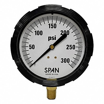 SPAN LFS310300PSIGQCCERT Pressure Gauge Certified 0-300 psi