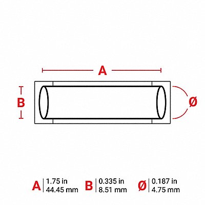BRADY M6187175342BK Sleeve Polyolefin Black 1 3/4 W