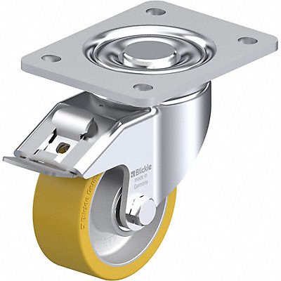 GRAINGER LHALTH100K3FI Plate Caster Swivel Polyurethane 5 1/2 H