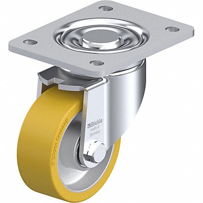GRAINGER LHALTH100K3 Plate Caster Swivel Polyurethane 5 1/2 H