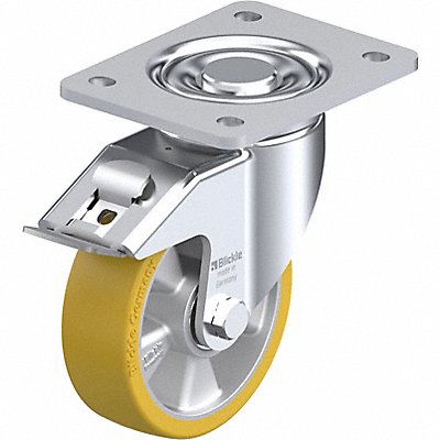 GRAINGER LHALTH125K3FI Plate Caster Swivel Polyurethane 6 1/2 H