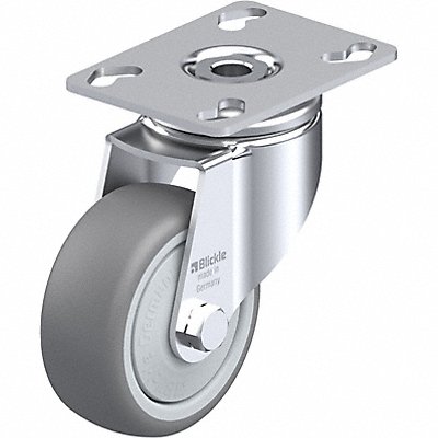 GRAINGER LKPATPA80KF Plate Caster Swivel Rubber 4 3/8 H