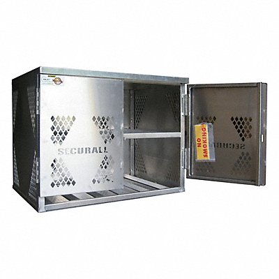 SECURALL LP6S Cylinder Storage Cabinet Gray Aluminum