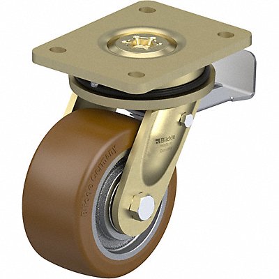 GRAINGER LSGB128KST Plate Caster Swivel Polyurethane 6 11/16 H