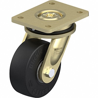 GRAINGER LSSE125K Plate Caster Swivel Rubber 6 11/16 H