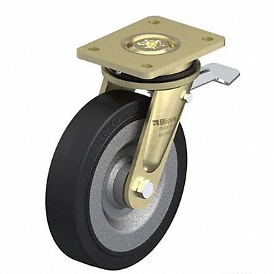 GRAINGER LSSE200KST Plate Caster Swivel Rubber 9 5/8 H