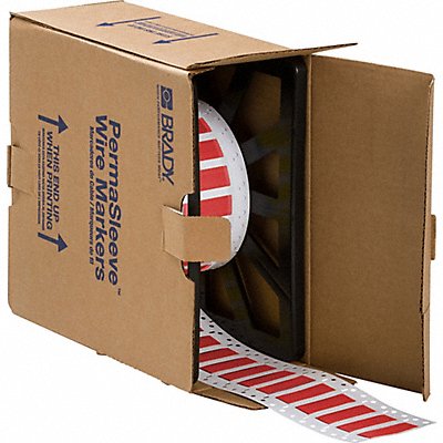 BRADY LSZH2502RDM Wire Marker Polyolefin Red