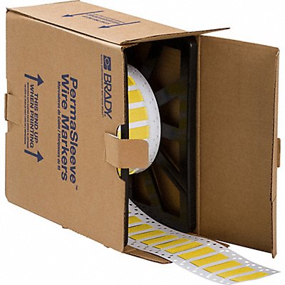 BRADY LSZH2502YLM Wire Marker Polyolefin Yellow