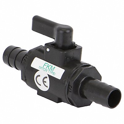 BANJO LVHB050V Manual 2-Way Ball Valve Barb Polypropylene