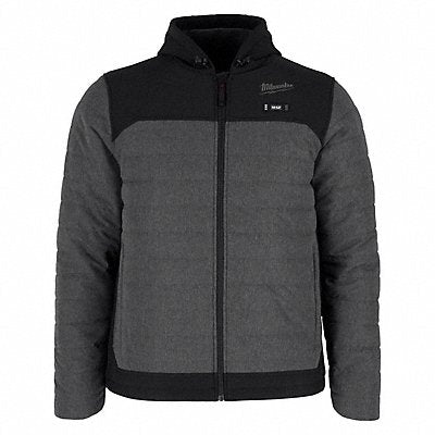 MILWAUKEE M102G212X Heated Jacket Men s Polyester Grey 2XL