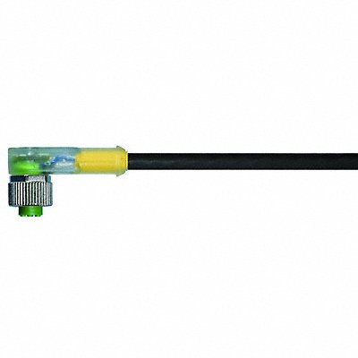 MURRELEKTRONIK 7000123816330500 Cordset Right Angle M12 Black 22 AWG 4A