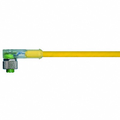 MURRELEKTRONIK 7000124410350500 Cordset Right Angle M12 Yellow 22 AWG 4A